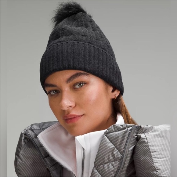 Lululemon Cable Knit Pom Beanie Hat - Picture 2 of 4